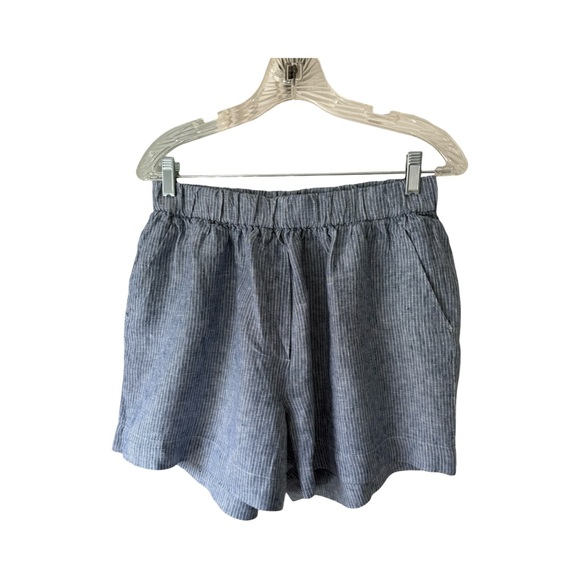 COPY - NWT’s Everlane Women’s 100% Linen Boxer Shorts Blue Size S $49 - Picture 2 of 8